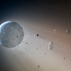 Ilustración para el artículo titulado El telescopio espacial Kepler capta una estrella destruyendo un pequeño planeta